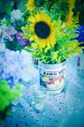 Vintage Cans and Flowers